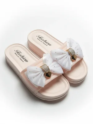 Elegant Bow Slip-On Sandals for Women - Soft & Stylish