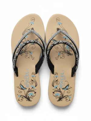 Excel Women’s Stylish Butterfly Printed Flip-Flop Sandals