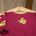 Exclusive Maroon Cotton Unstitched with Premium Floral Embroidery