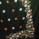 Exclusive Bottle Green Cotton Unstitched with Floral Embroidery