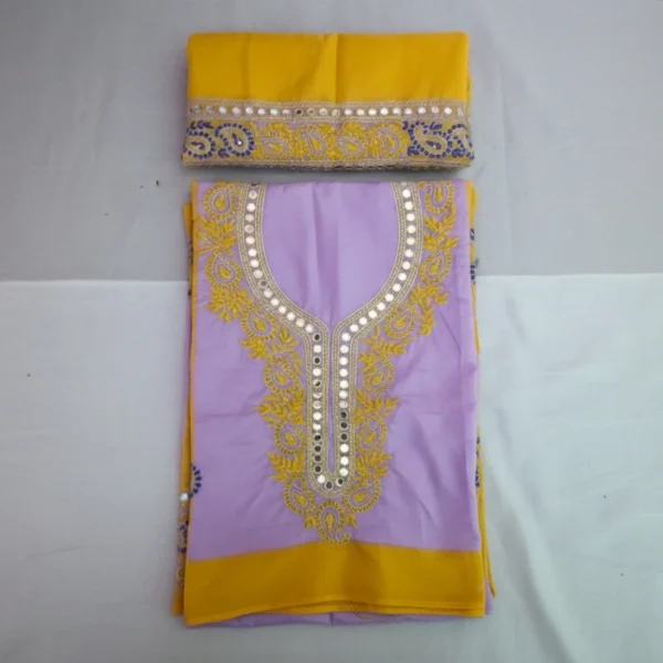 Exclusive Contrast Unstitched with Mirror Work