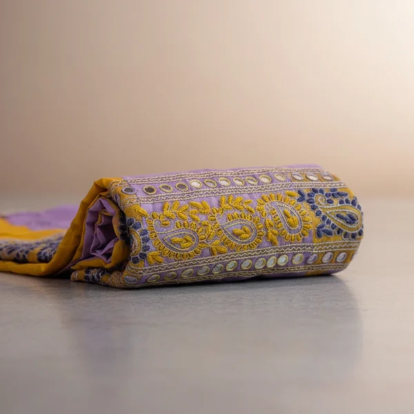 Exclusive Contrast Unstitched with Mirror Work