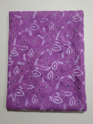 Handmade Customized Queen of Pink Cotton Unstitched with All-Over Embroidery & Sequins