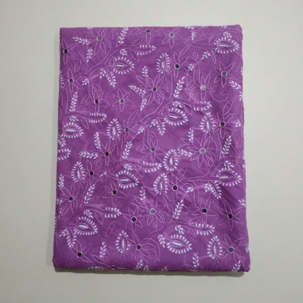 Exclusive Cotton Unstitched with All-Over Embroidery & Sequins