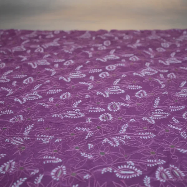 Exclusive Cotton Unstitched with All-Over Embroidery & Sequins