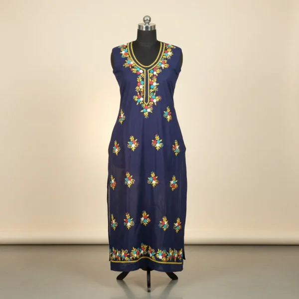 Exclusive Black & Red Contrast Unstitched Cotton Three-Piece with Mirror Work