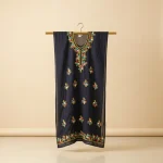 Exclusive Black & Red Contrast Unstitched Cotton Mirror Work.