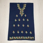 Exclusive Black & Red Contrast Unstitched Cotton Mirror Work.