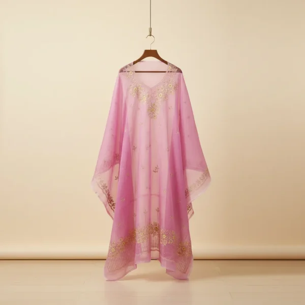 Exclusive Olive Green Cotton Unstitched Three-Piece with Heavy Mirror & Embroidery Work.