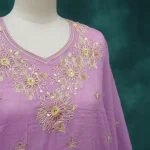 Exclusive Olive Green Cotton Unstitched with Heavy Mirror & Embroidery Work