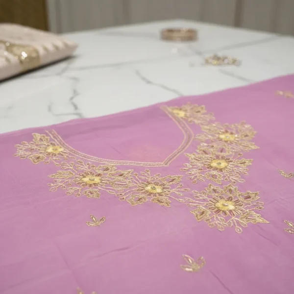 Exclusive Olive Green Cotton Unstitched with Heavy Mirror & Embroidery Work